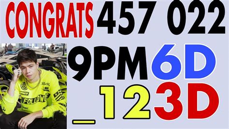 Swertres panalo 9pm 6D&3D congrats 457 .
